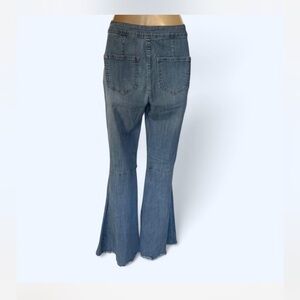 Forever 21 Blue Flare Wide Leg Jeans